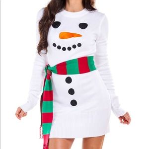 Tipsy Elves Snowman Dress. Size Large